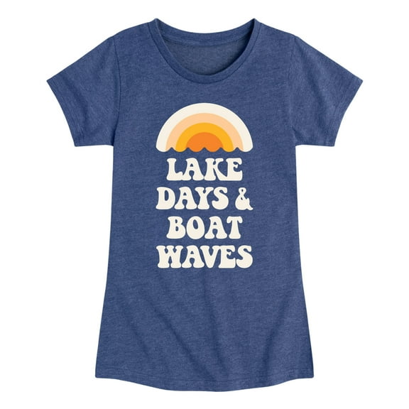 Instant Message - Lake Days And Boat Waves - Toddler And Youth Girls Short Sleeve Graphic T-Shirt