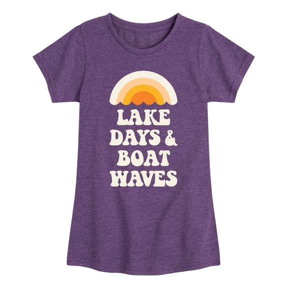 Instant Message - Lake Days And Boat Waves - Toddler And Youth Girls Short Sleeve Graphic T-Shirt