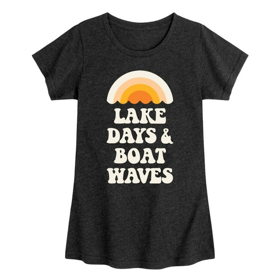 Instant Message - Lake Days And Boat Waves - Toddler And Youth Girls Short Sleeve Graphic T-Shirt