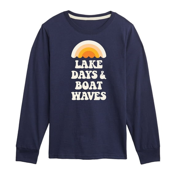 Instant Message - Lake Days And Boat Waves - Toddler And Youth Long Sleeve Graphic T-Shirt