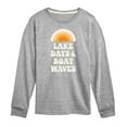 thumbnail image 1 of Instant Message - Lake Days And Boat Waves - Toddler And Youth Long Sleeve Graphic T-Shirt, 1 of 6