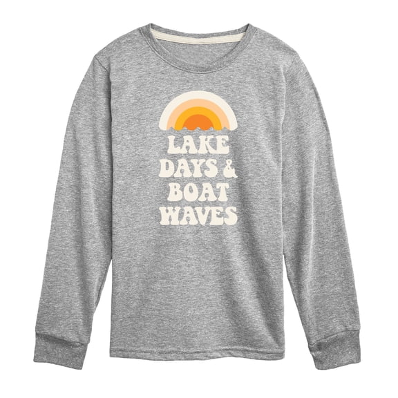 Instant Message - Lake Days And Boat Waves - Toddler And Youth Long Sleeve Graphic T-Shirt
