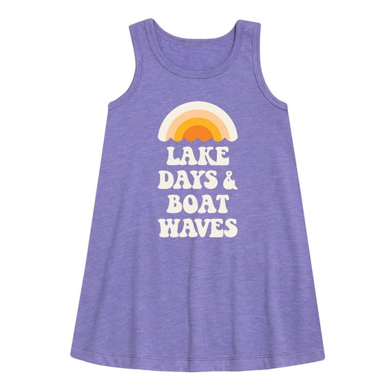 Instant Message - Lake Days And Boat Waves - Toddler and Youth Girls A-line Dress