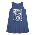 thumbnail image 1 of Instant Message - Lake Days Quote - Toddler & Youth Girls A-line Dress, 1 of 6