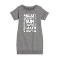 thumbnail image 1 of Instant Message - Lake Days Quote - Toddler & Youth Girls Fleece Dress, 1 of 6