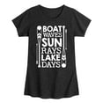 thumbnail image 1 of Instant Message - Lake Days Quote - Toddler & Youth Girls Short Sleeve Graphic T-Shirt, 1 of 6