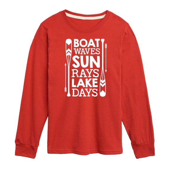 Instant Message - Lake Days Quote - Toddler & Youth Long Sleeve Graphic T-Shirt