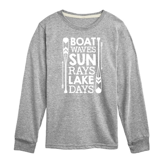 Instant Message - Lake Days Quote - Toddler & Youth Long Sleeve Graphic T-Shirt