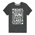 thumbnail image 1 of Instant Message - Lake Days Quote - Toddler & Youth Short Sleeve Graphic T-Shirt, 1 of 6
