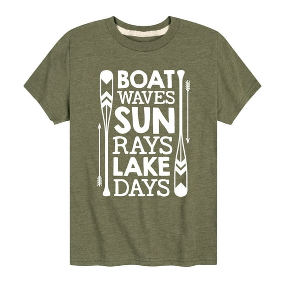 Instant Message - Lake Days Quote - Toddler & Youth Short Sleeve Graphic T-Shirt