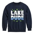 thumbnail image 1 of Instant Message - Lake Dude - Toddler & Youth Crewneck Fleece Sweatshirt, 1 of 6
