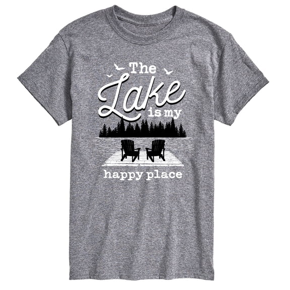 Instant Message - Lake Happy Place - Men's Short Sleeve Graphic T-shirt