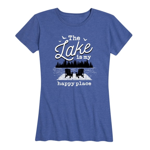 Instant Message - Lake Happy Place - Women's Short Sleeve Graphic T-shirt