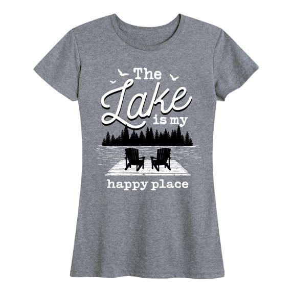 Instant Message - Lake Happy Place Short Sleeve Graphic T-Shirt