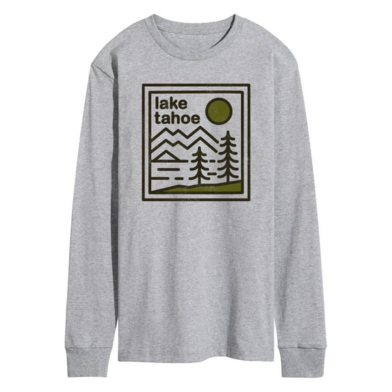Instant Message - Lake Tahoe Rectangle - Men's Long Sleeve T-Shirt