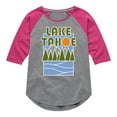 thumbnail image 1 of Instant Message - Lake Tahoe - Toddler & Youth Girls Raglan Graphic T-Shirt, 1 of 5