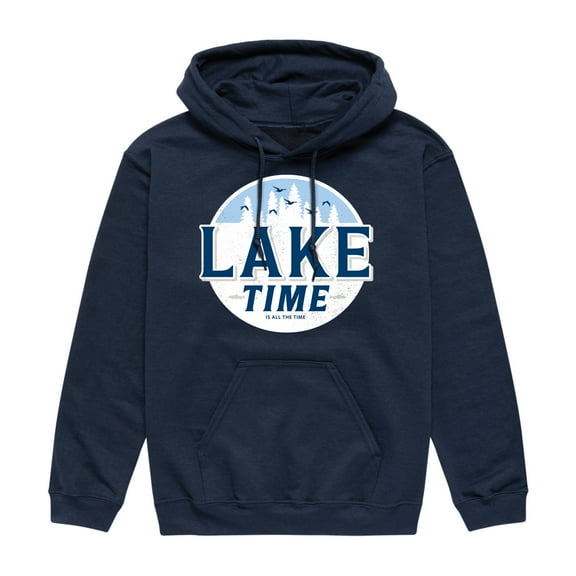 Instant Message - Lake Time - Men's Pullover Hooded Fleece Sweatshirt