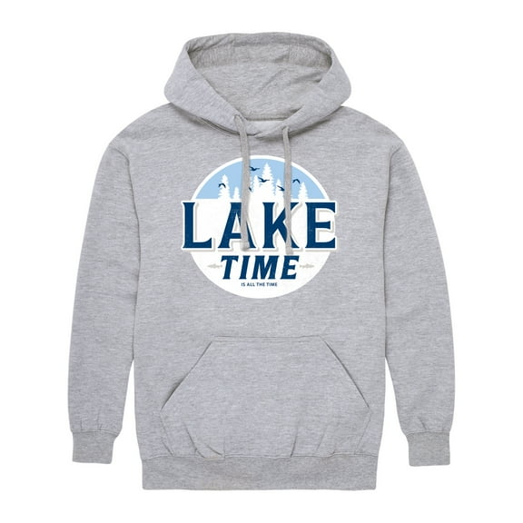 Instant Message - Lake Time - Men's Pullover Hooded Fleece Sweatshirt