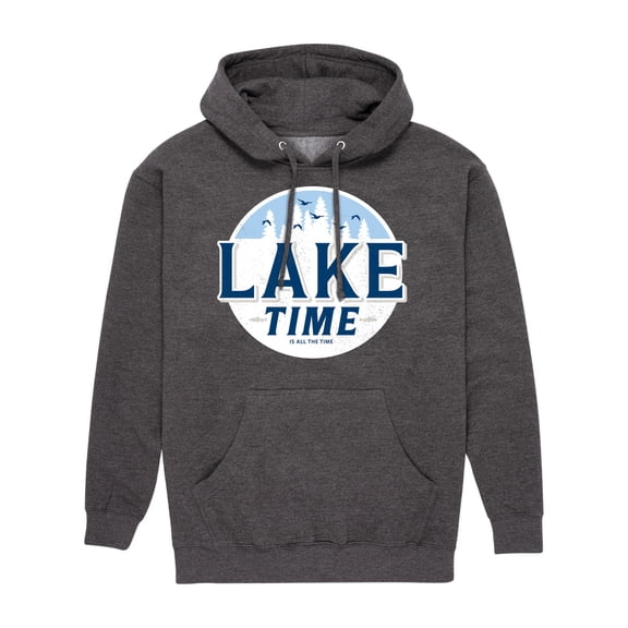 Instant Message - Lake Time - Men's Pullover Hooded Fleece Sweatshirt
