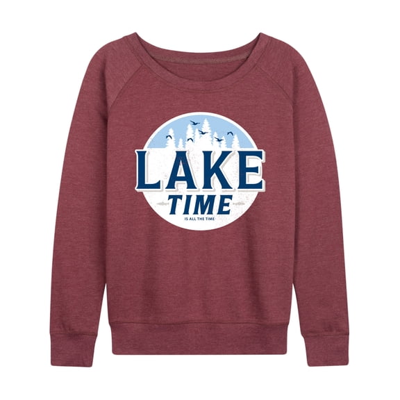 Instant Message - Lake Time - Women's Lightweight French Terry Long Sleeve Shirt