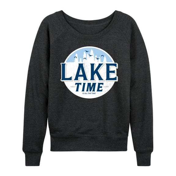 Instant Message - Lake Time - Women's Lightweight French Terry Long Sleeve Shirt