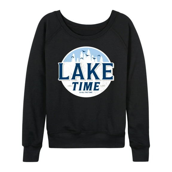 Instant Message - Lake Time - Women's Lightweight French Terry Long Sleeve Shirt