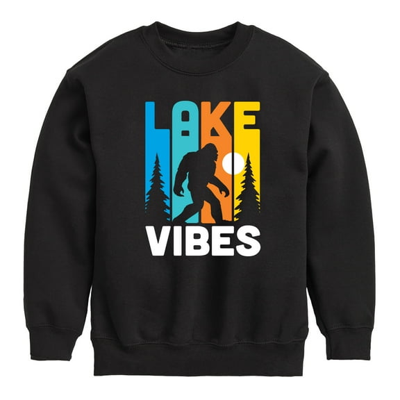 Instant Message - Lake Vibes Sasquatch  - Toddler & Youth Crewneck Fleece Sweatshirt