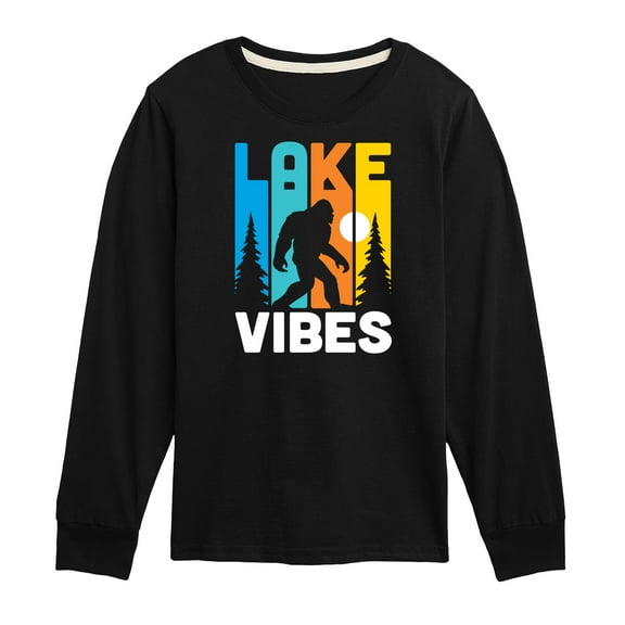 Instant Message - Lake Vibes Sasquatch  - Toddler & Youth Long Sleeve Graphic T-Shirt