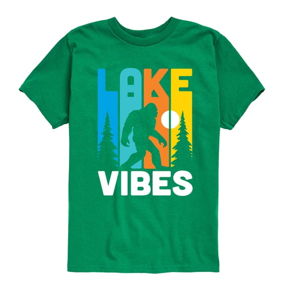 Instant Message - Lake Vibes Sasquatch - Toddler & Youth Short Sleeve Graphic T-Shirt
