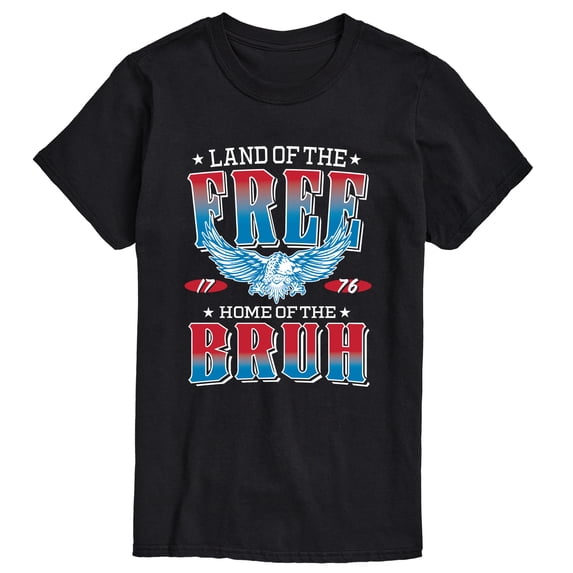 Instant Message - Land Of The Free, Home Of The Bruh Short Sleeve Graphic T-Shirt