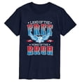 thumbnail image 1 of Instant Message - Land Of The Free, Home Of The Bruh Short Sleeve Graphic T-Shirt, 1 of 5