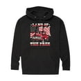 thumbnail image 1 of Instant Message - Land Of The Free Truck And Flag - Men's Pullover Hooded Fleece Sweatshirt, 1 of 7