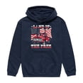 thumbnail image 1 of Instant Message - Land Of The Free Truck And Flag - Men's Pullover Hooded Fleece Sweatshirt, 1 of 5