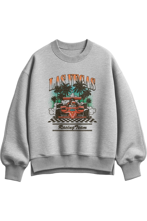 - Las Vegas Racing - Women's Oversized Fleece Crew Sweatshirt