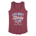 thumbnail image 1 of Instant Message - Late Night Study Club - Women's Racerback Tank Top, 1 of 6