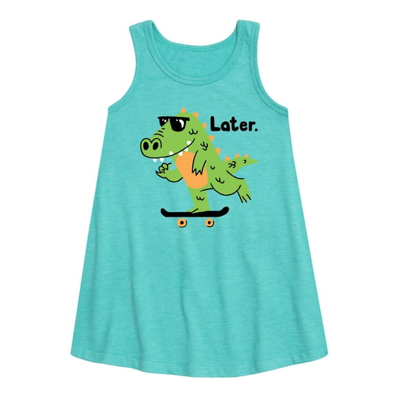 Instant Message - Later Gator - Toddler & Youth Girls A-line Dress