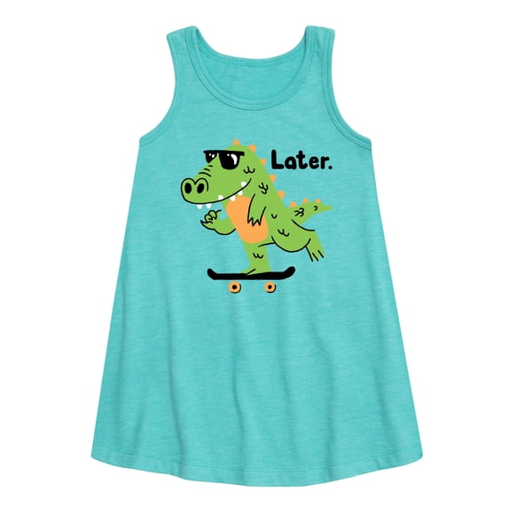 Instant Message - Later Gator - Toddler & Youth Girls A-line Dress