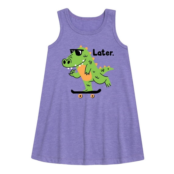 Instant Message - Later Gator - Toddler & Youth Girls A-line Dress