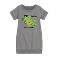 thumbnail image 1 of Instant Message - Later Gator - Toddler & Youth Girls Fleece Dress, 1 of 6
