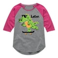 thumbnail image 1 of Instant Message - Later Gator - Toddler & Youth Girls Raglan Graphic T-Shirt, 1 of 6