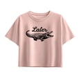 thumbnail image 1 of Instant Message - Later Gator - Youth Girl Short Sleeve Boxy Tee, 1 of 5