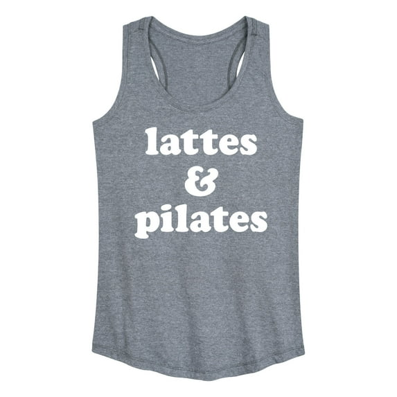 Instant Message - Lattes and Pilates - Workout - Gym - Exercise - Women's Racerback Tank Top