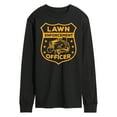 thumbnail image 1 of Instant Message - Lawn Enforcement Officer Badge - Men's Long Sleeve T-Shirt, 1 of 5