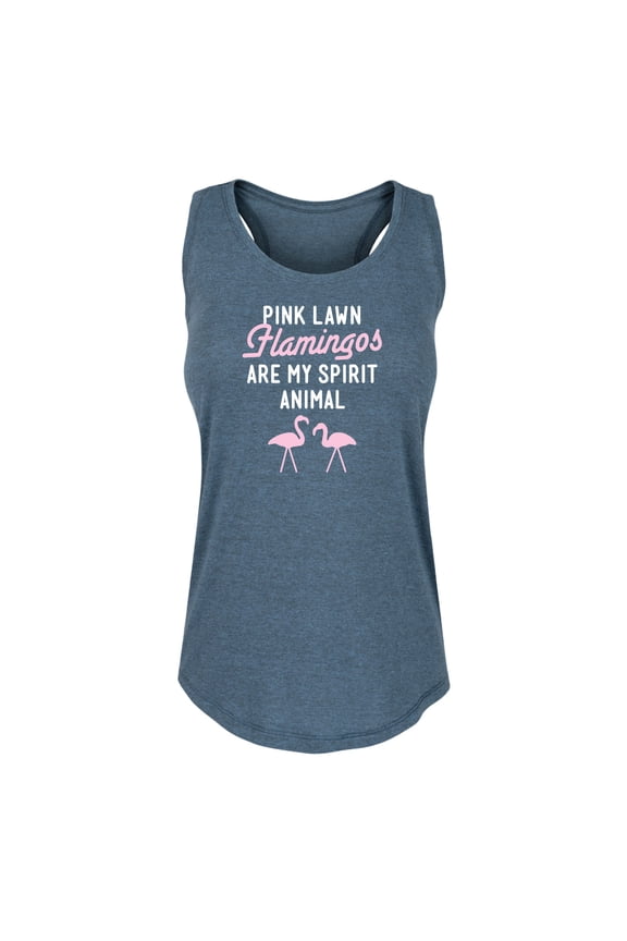 - Lawn Flamingos Are My Spirit Animal Graphic Racerback Tank