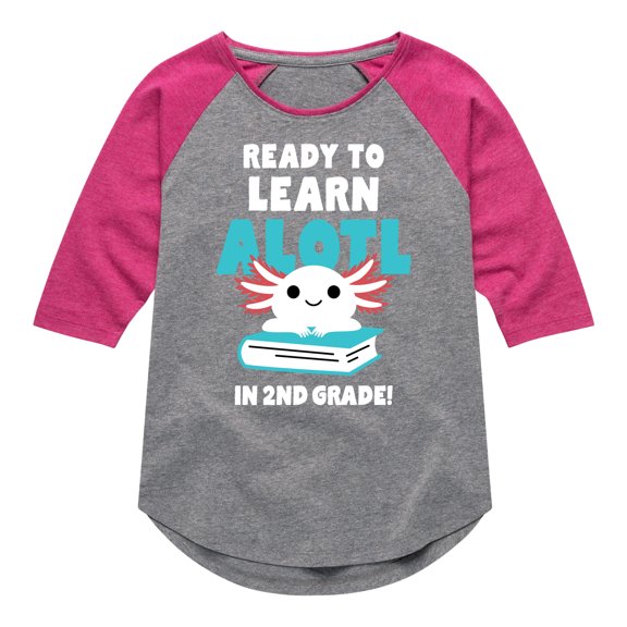 Instant Message - Learn Alotl In 2nd Grade - Toddler & Youth Girls Raglan Graphic T-Shirt