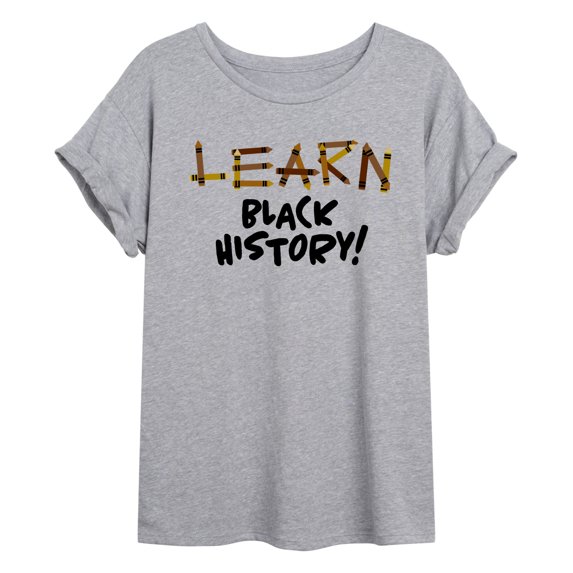 Instant Message - Learn Black History Oversized Graphic T-Shirt