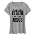 thumbnail image 1 of Instant Message - Leave The Judgin To Jesus Short Sleeve Graphic T-Shirt, 1 of 5