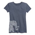 thumbnail image 1 of Instant Message - Elephant Holding Lotus - Women's Short Sleeve Graphic T-Shirt, 1 of 5