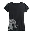 thumbnail image 1 of Instant Message - Elephant Holding Lotus - Women's Short Sleeve Graphic T-Shirt, 1 of 5
