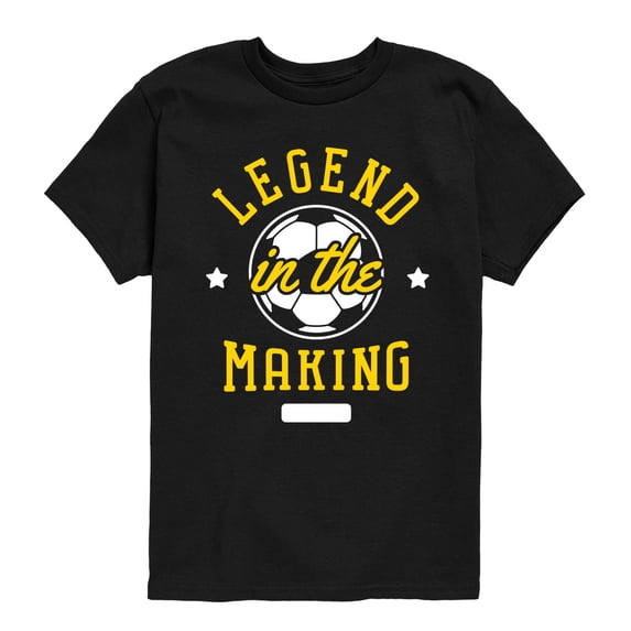 Instant Message - Legend In The Making Soccer Boys' Short Sleeve Graphic T-Shirt